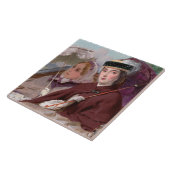 2018.エレガント馬車に乗る若い婦人たち タイル (側面)