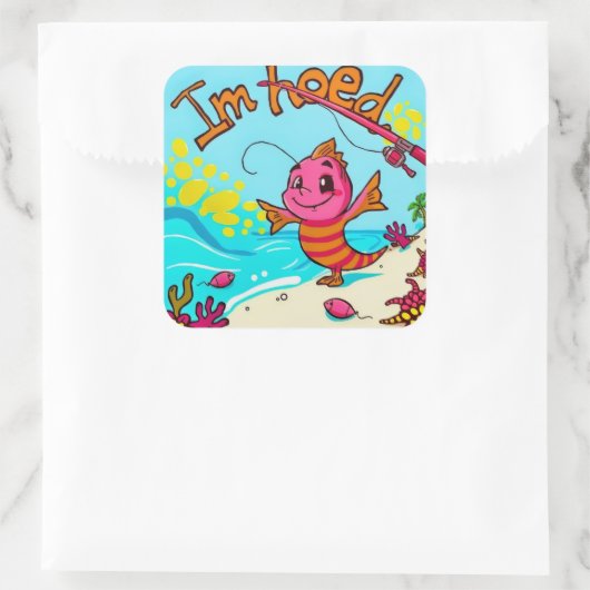 2018.鮮やか岸の冒険 スクエアシール (バッグ)