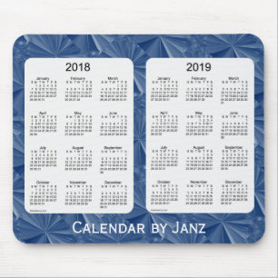 2018-2019青いダイヤモンドカレンダー(Janzマウスパッド) マウスパッド