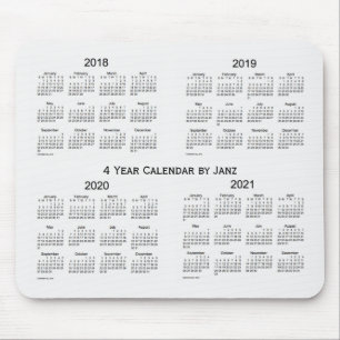 2018-2021白い煙Janz著4年のカレンダー マウスパッド