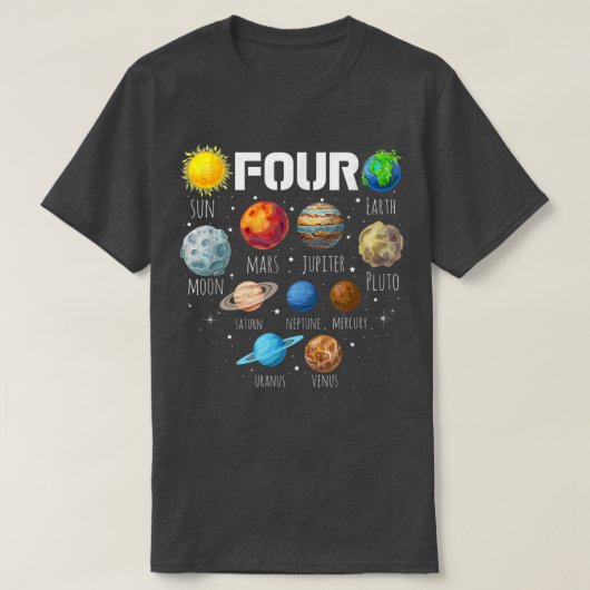 2018 4年旧外空間4th誕生日パーティーソル tシャツ (デザイン正面)