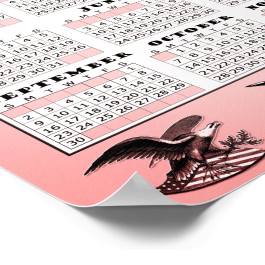 2018 All American Calendar Poster ポスター (角)