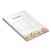 2018 Calendar Spring Flowers ノートブック (右側)
