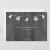 2018 Chalkboard Doodleクリスマスフォト シーズンカード (裏面)