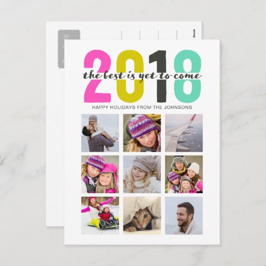 2018% pipe%のカラフル|の郵便はがき シーズンポストカード (正面/裏面)