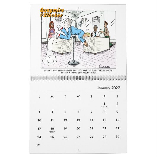 2018 Quagmire the Slacker Calendar カレンダー (1月 2027)
