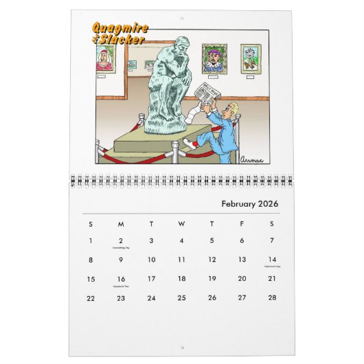 2018 Quagmire the Slacker Calendar カレンダー (2月 2026)