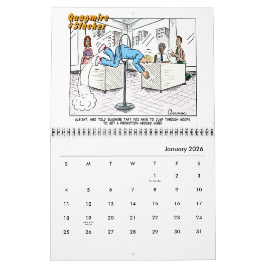 2018 Quagmire the Slacker Calendar カレンダー (1月 2026)