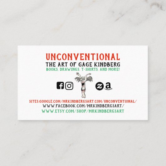 2018 UNconventional Business Card #2 名刺 (裏面)