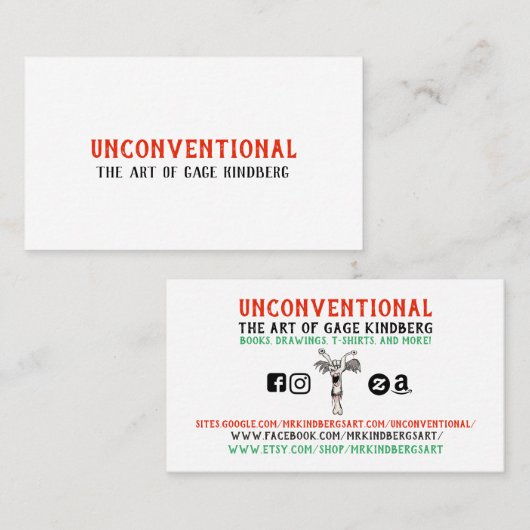2018 UNconventional Business Card #2 名刺 (正面/裏面)