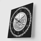 2018 WWIドーボーイズ100年陸軍メダルイメージ~ スクエア壁時計 (傾斜)