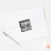 2019かわいらし.家とダンス スクエアシール (封筒)