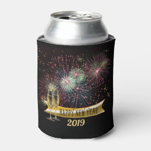 2019の明けましておめでとうの花火 缶クーラー