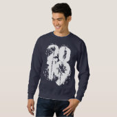 2019カスタム年タイポグラフィ積雪パーティー スウェットシャツ (正面フル)