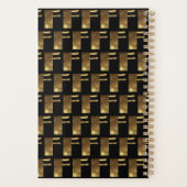 2019カスタム年ブラック金ゴールドモノグラムF エレガント プランナー手帳 (裏面)