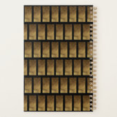 2019カスタム年ブラック金ゴールドモノグラムI エレガント プランナー手帳 (裏面)