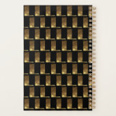 2019カスタム年ブラック金ゴールドモノグラムL エレガント プランナー手帳 (裏面)