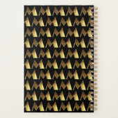 2019カスタム年ブラック金ゴールドモノグラムM エレガント プランナー手帳 (裏面)