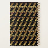 2019カスタム年ブラック金ゴールドモノグラムZ エレガント プランナー手帳 (裏面)