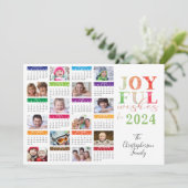 2019カレンダー写真コラージュの休日の挨拶 シーズンカード (スタンド正面)