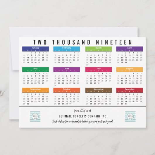 2019カレンダー業務 | 戻ってきてくれてありがとう シーズンカード (正面)