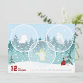 2019カレンダー12月 カード (スタンド正面)