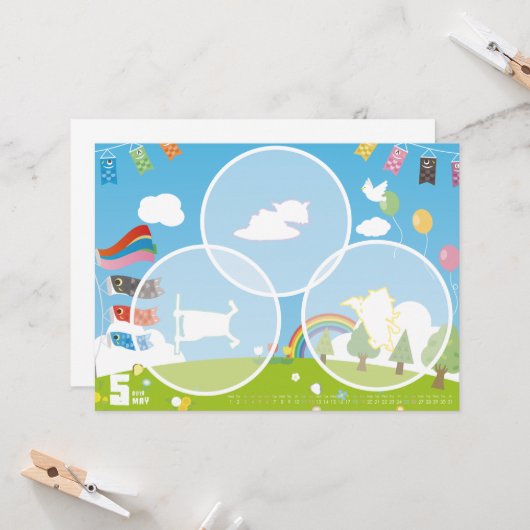 2019カレンダー5月 カード (正面/裏面インサイチュ)