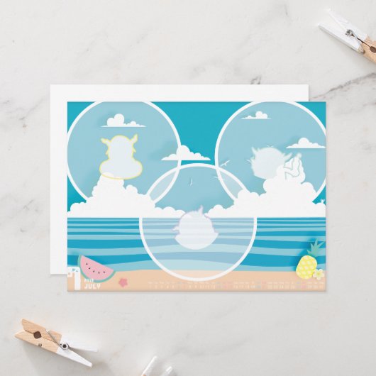 2019カレンダー7月 カード (正面/裏面インサイチュ)