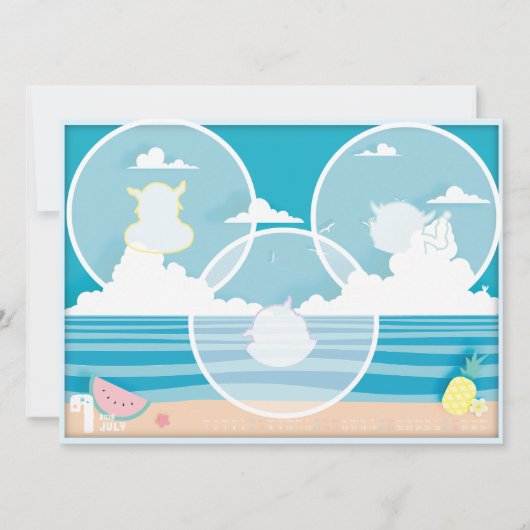 2019カレンダー7月 カード (正面)