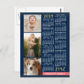 2019カレンダー(新しいバージョンの説明を参照) ポストカード (正面/裏面)