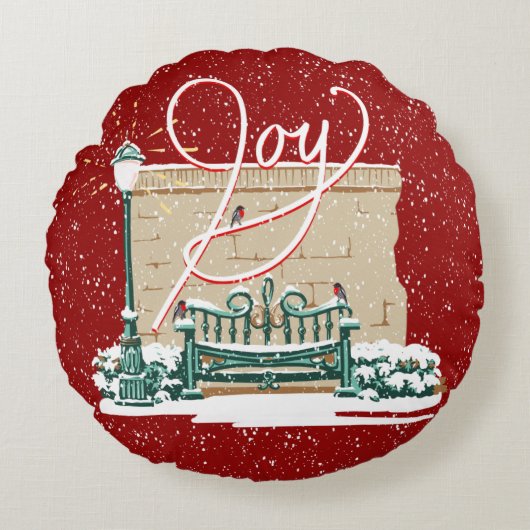 2019クリスマスジョイラウンド装飾用クッション ラウンドクッション (正面)