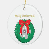 2019タイヤからのメリークリスマスリース セラミックオーナメント (左)