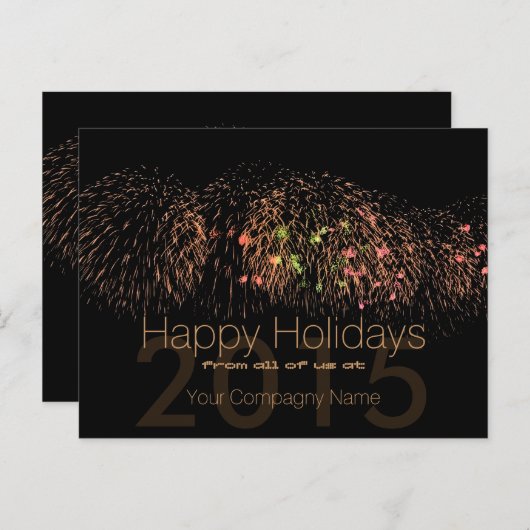 2019ハッピーホリデーズカスタムハガキ企業のー ポストカード (正面/裏面)