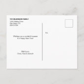 2019パーソナライズされたハッピーホリデーズフォトクリスマス シーズンポストカード (裏面)