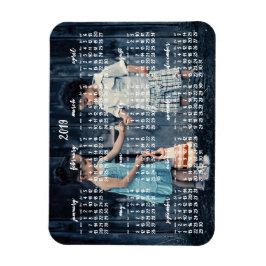 2019パーソナライズされた年磁気カレンダー3x4 マグネット