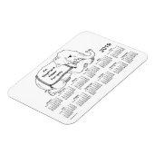 2019ホワイトエレファントカレンダーby Janz 3x4マグネット マグネット (左側)