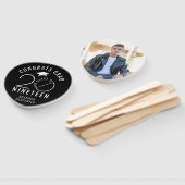 2019モダン年のクラス写真おめでとうグラッドキャップブラック ハンドファン (組立なし)