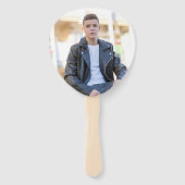 2019モダン年のクラス写真おめでとうグラッドキャップブラック ハンドファン (裏面)