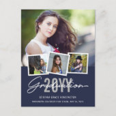 2019モダン年の卒業クラス4写真 ポストカード (正面)