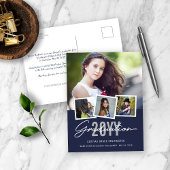 2019モダン年の卒業クラス4写真 ポストカード