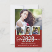 2019モダン年の卒業クラス4写真 案内状 (正面)