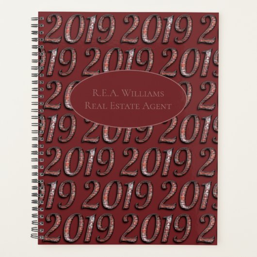2019レンガおもしろいナンバーズ実在エテート プランナー手帳 (正面)