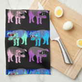 2019中国の年ぶた新年ポップ・アートのVキッチンタオル キッチンタオル (四つ折り)