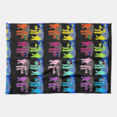 2019中国の年ぶた新年ポップ・アートのVキッチンタオル キッチンタオル (横)