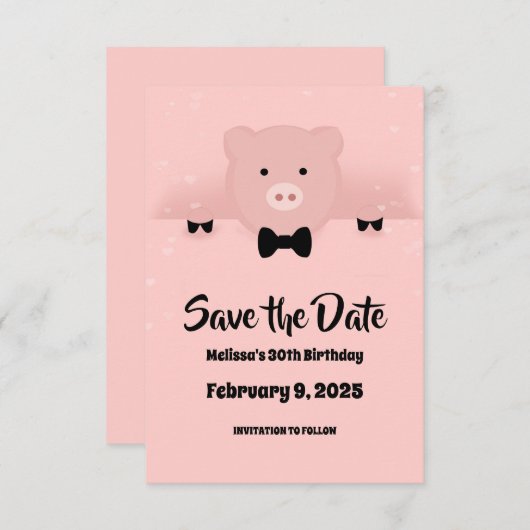 2019中国の年正月のアースピグ 招待状 (正面/裏面)