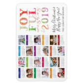 2019予定表フォトコラージュ編集可能あいさつ文 マグネット (縦)