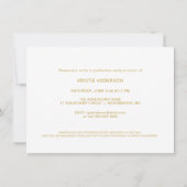 2019卒業式 偽ゴールド箔 2枚写真スクリプト 招待状 (裏面)