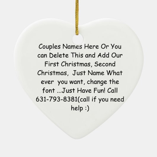 2019年かわいい雪だるまと初めてのクリスマスを結ぶ セラミックオーナメント (裏面)