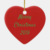 2019年に署名されたCHINCOTEAGUE PONIESクリスマスウマ セラミックオーナメント (裏面)