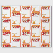 2019年のクリスマス包装紙 ラッピングペーパー (フラット)